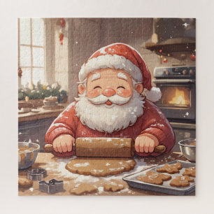 Jolly Santa's Cookie Kitchen Christmas Jigsaw Puzzle