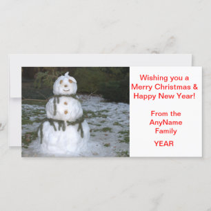 Jolly Snow Lady Carte photo de vacances - PERSONNA