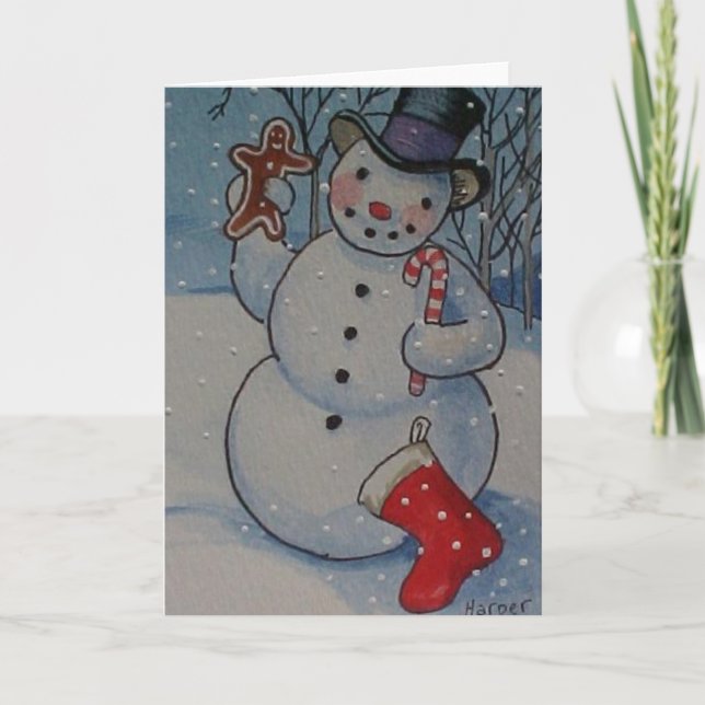 Jolly Snowman Card (Front)