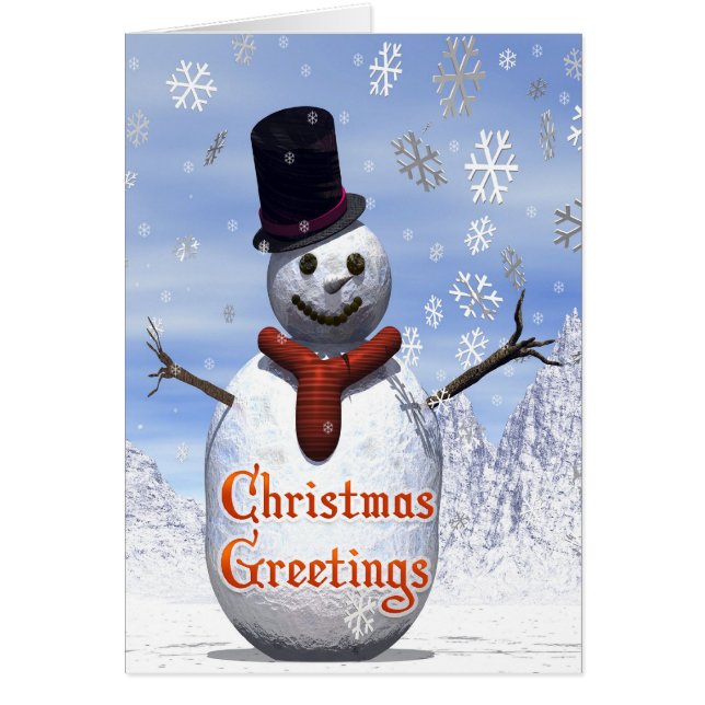 Jolly snowman  Christmas card (Front)