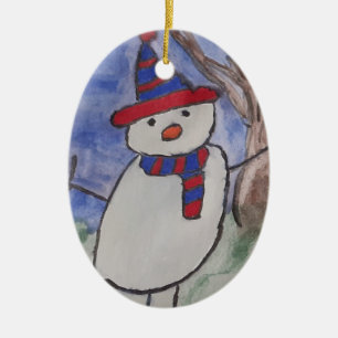 Jolly Snowman Christmas Tree Ornament