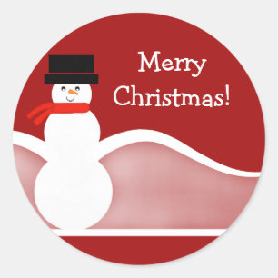 Jolly Snowman Customizable Stickers