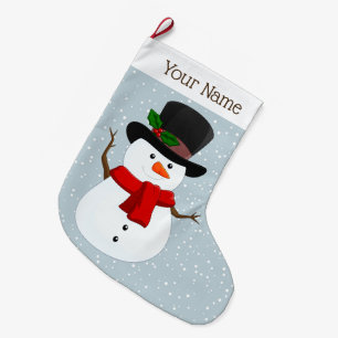 Jolly Snowman Design Christmas Stocking