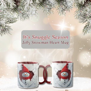 Jolly Snowman Heart Mug