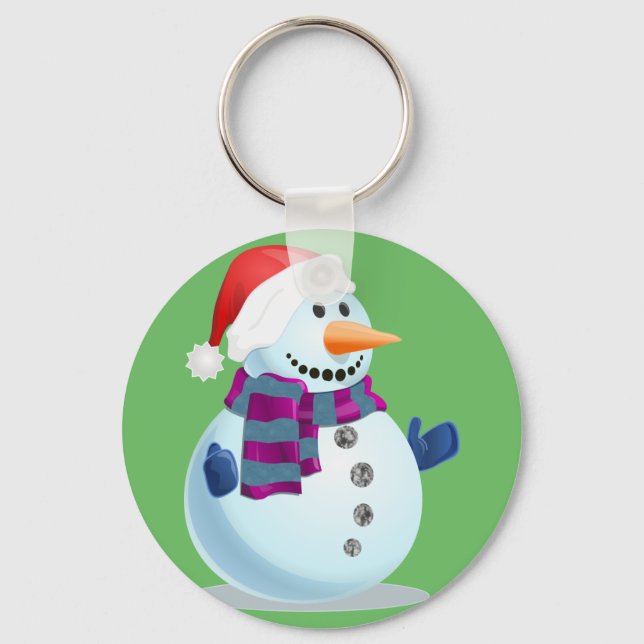 Jolly Snowman Keychain (Front)