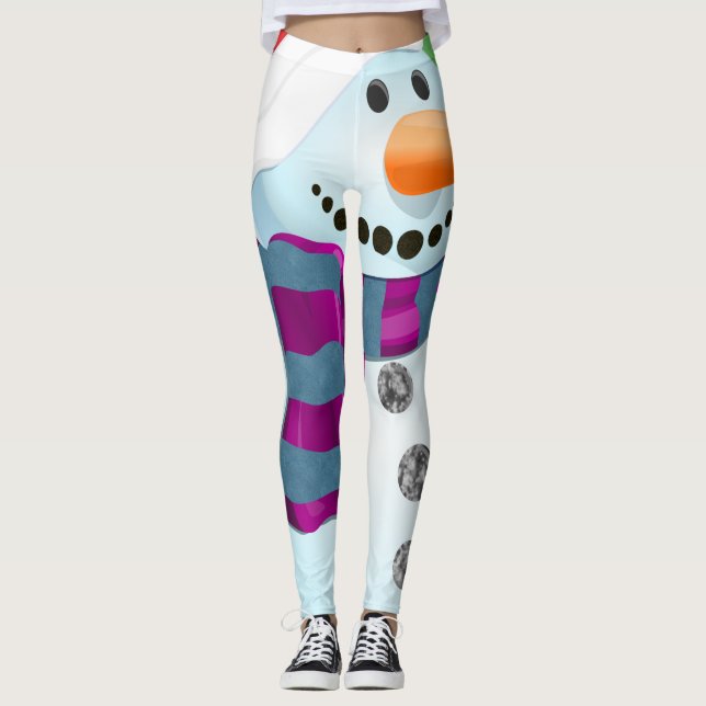 Jolly Snowman Leggings (Front)