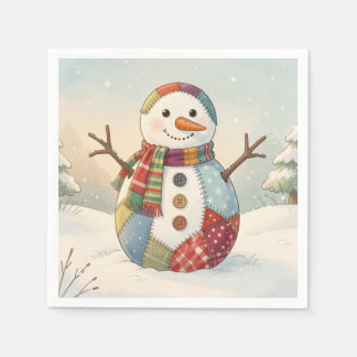 Jolly Snowman Napkin
