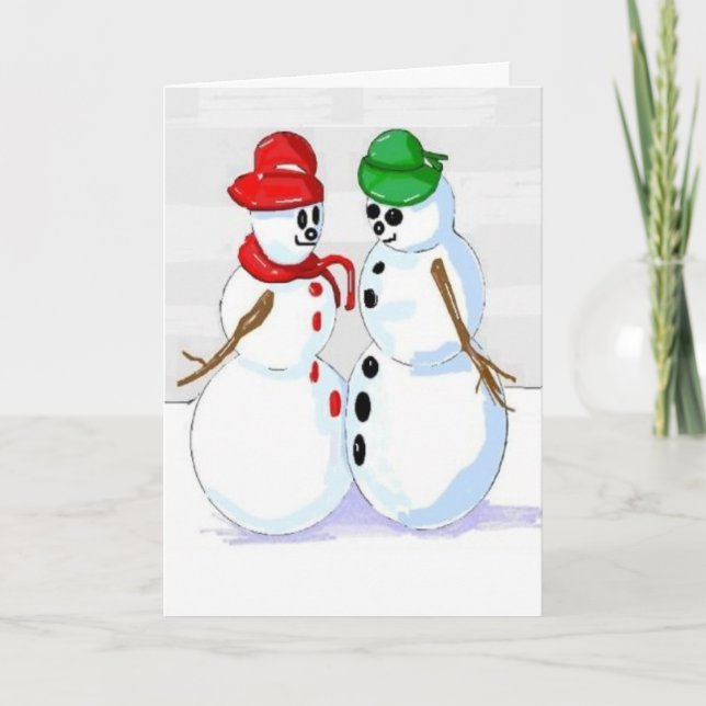 Jolly Snowman Penser à votre carte de voeux (Devant)