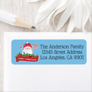 Jolly Snowman Return Address Labels