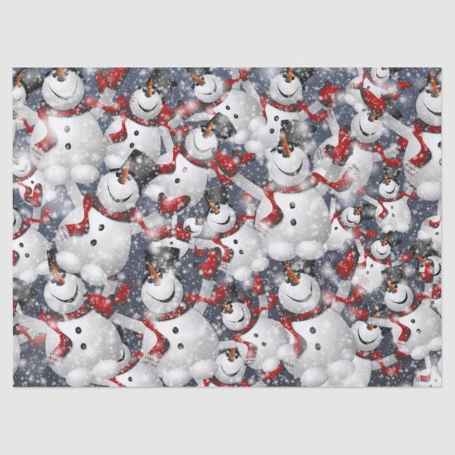 jolly snowman tissue paper (Front)