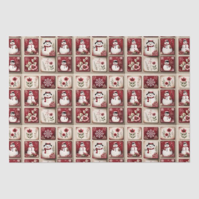 Jolly Snowmen Tissue Paper (Front)