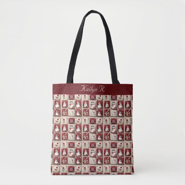 Jolly Snowmen Tote Bag (Front)
