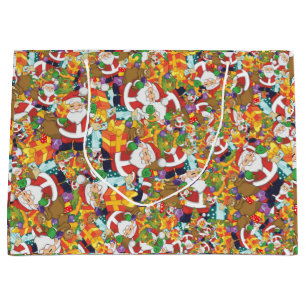 Jolly St. Nick Santa Claus Gifts Christmas Xmas  Large Gift Bag