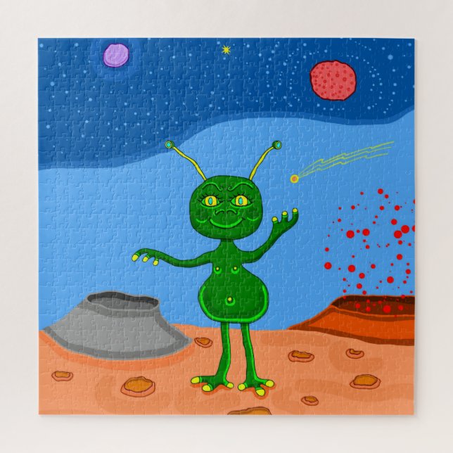 Jolly the Cute Alien Jigsaw Puzzle (Vertical)