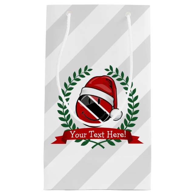 Jolly Trinidad Flag Christmas Style Small Gift Bag (Front)
