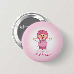 JollyKins Breast Cancer Awareness 2 Inch Round Button