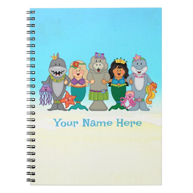 JollyKins Mermaid Friends Notebook (Front)