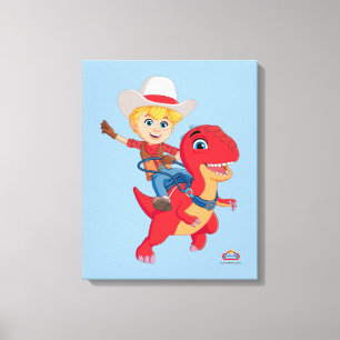 Jon and Blitz   Dino Ranch Canvas Print