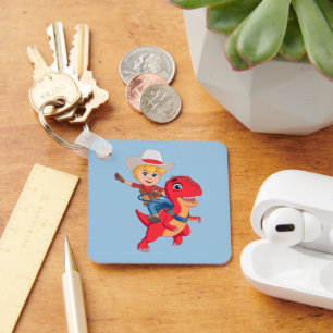 Jon and Blitz Dino Ranch Keychain