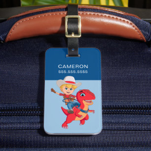 Jon and Blitz Dino Ranch Luggage Tag
