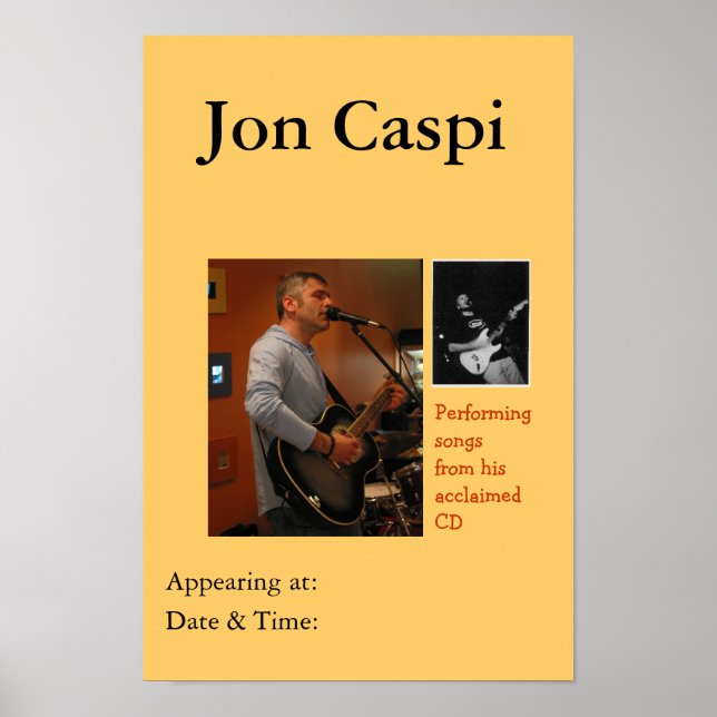 Jon Caspi - Performance Poster (Front)