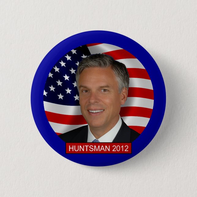 Jon Huntsman 2012 2 Inch Round Button (Front)