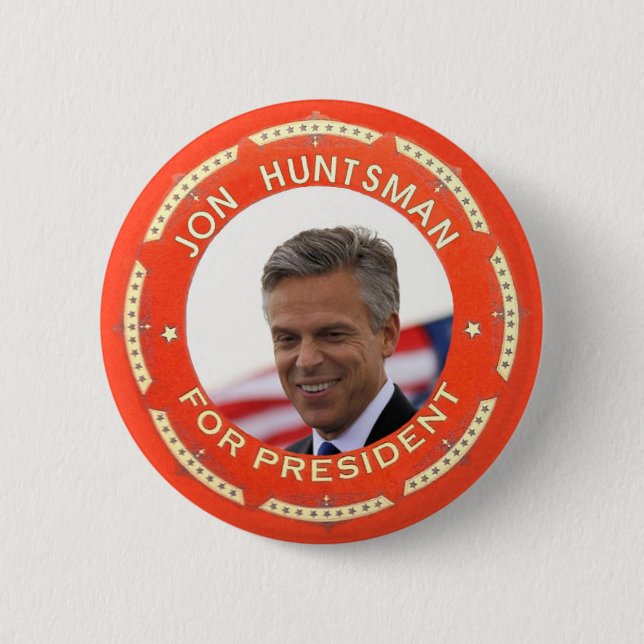 Jon Huntsman 2012 2 Inch Round Button (Front)