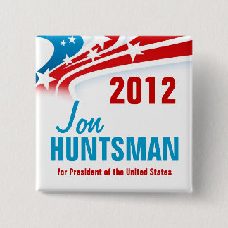 Jon Huntsman 2 Inch Square Button