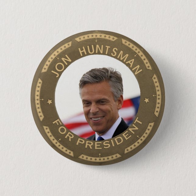 Jon Huntsman for President 2 Inch Round Button (Front)