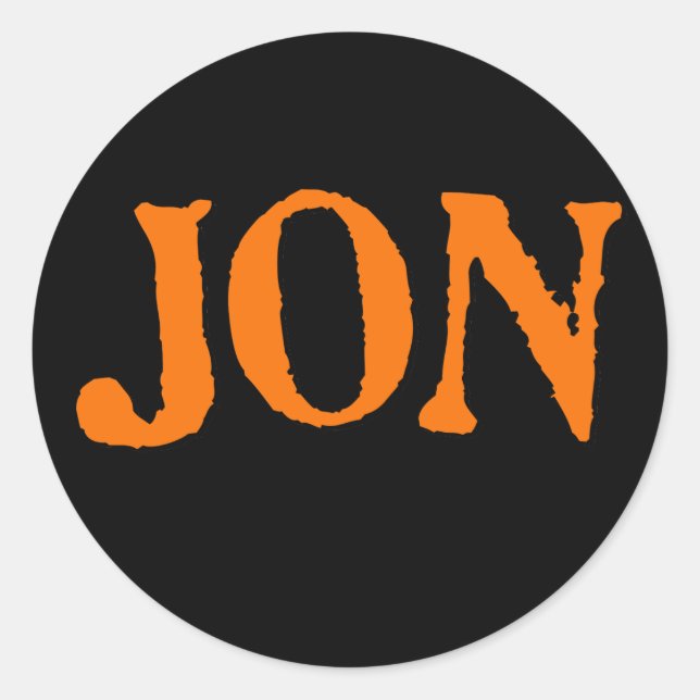 Jon Instant Costume Classic Round Sticker (Front)