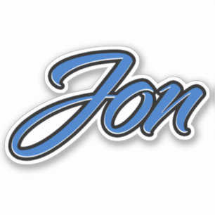 Jon name blue sticker Sticker Sticker Sticker