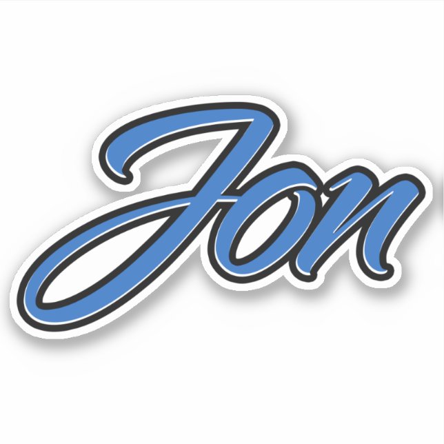 Jon name blue sticker Sticker Sticker Stickerset (Front)