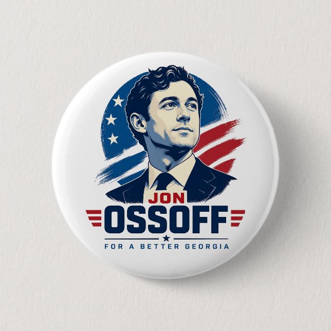 Jon Ossoff for a Better Georgia 2 Inch Round Button (Front)