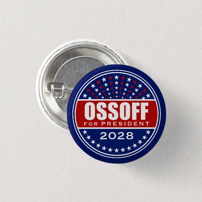 Jon Ossoff for President 2028 1 Inch Round Button (Front & Back)