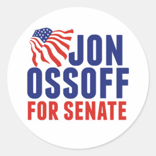 Jon Ossoff for Senate 2026 Georgia Election Classic Round Sticker