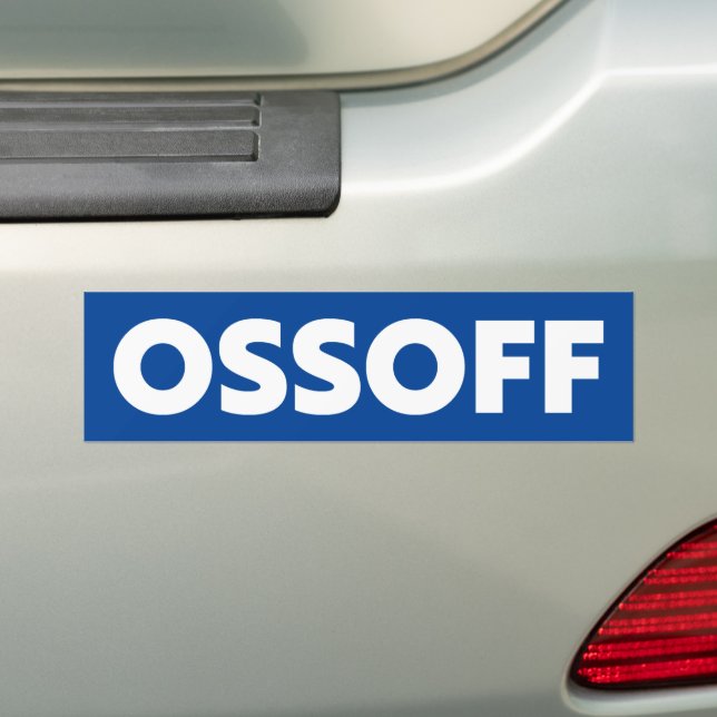 Jon Ossoff Georgia Senate runoff blue white bumper Bumper Sticker (On Car)