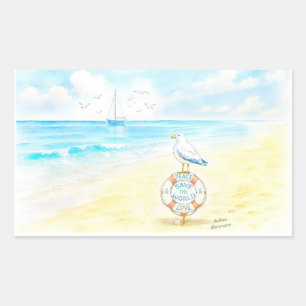 Jon Seagull - Peace & Love Save the World Sticker