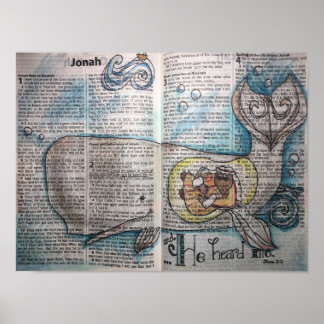 Jonah 2:2 - "He Heard Me" Poster