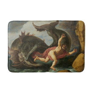 "Jonah and the Whale" art bath mat