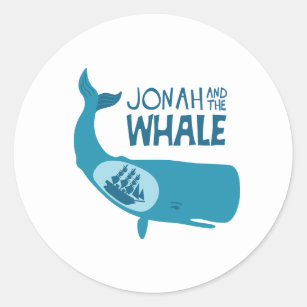 Jonah And The Whale Classic Round Sticker