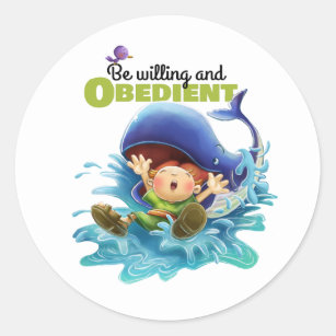 Jonah and the whale obedience sticker
