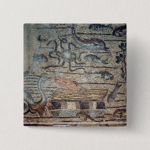 Jonah being Spat Out by the Whale, detail from a d 2 Inch Square Button
