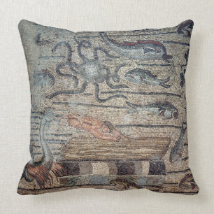 Jonah being Spat Out by the Whale, detail from a d Throw Pillow