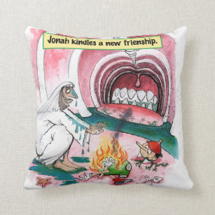 Jonah Pinocchio Whale Biblical Pillow