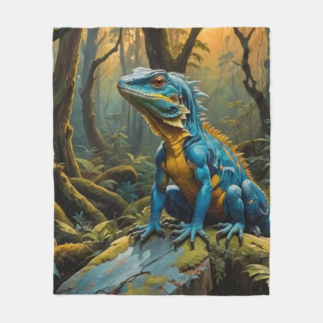 Jonas Lizard Fleece Blanket (Front)