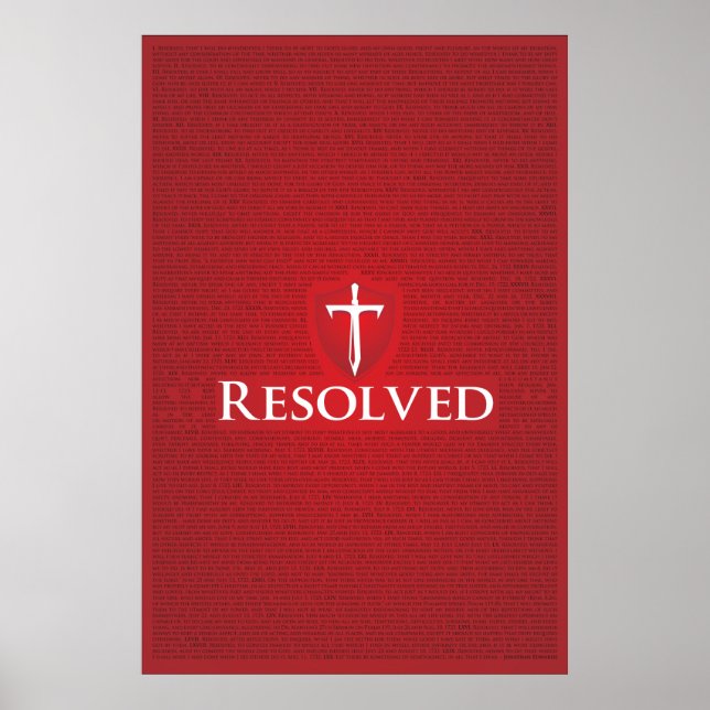 Jonathan Edwards Resolution poster (Front)