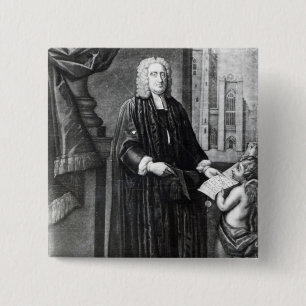 Jonathan Swift, engraved by Andrew Miller, 1743 2 Inch Square Button