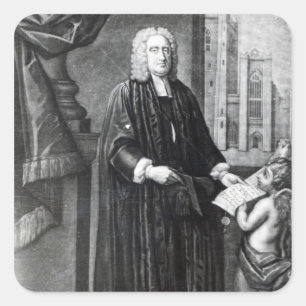 Jonathan Swift, engraved by Andrew Miller, 1743 Square Sticker