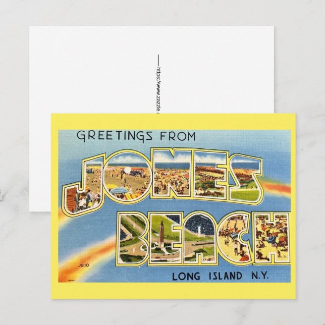 Jones Beach Long Island Postcard (Front/Back)