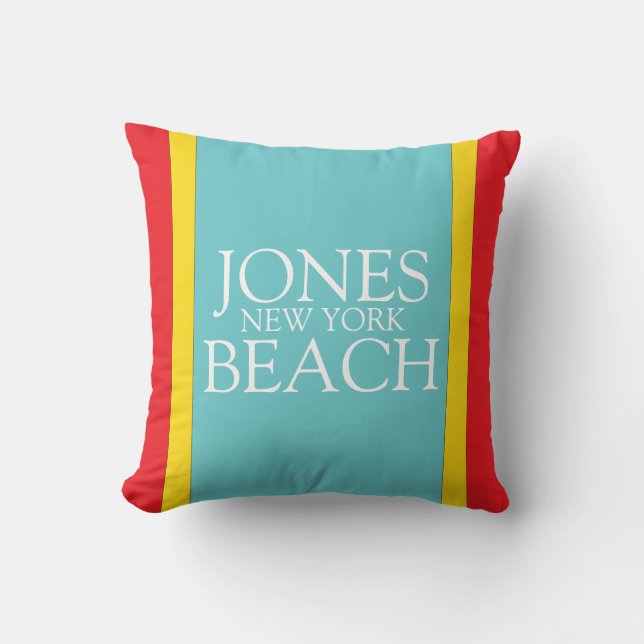 Jones Beach New York Pillow (Front)